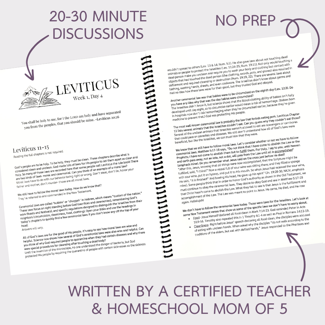 Leviticus Bible Study Discussion Guide